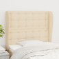 vidaXL Cabecero con orejas de tela color crema 103x23x118/128 cm vidaXL Cabecero con orejas de tela color crema 103x23x118/128 cm