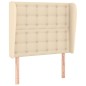vidaXL Cabecero con orejas de tela color crema 103x23x118/128 cm vidaXL Cabecero con orejas de tela color crema 103x23x118/128 cm