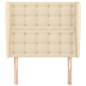 vidaXL Cabecero con orejas de tela color crema 103x23x118/128 cm vidaXL Cabecero con orejas de tela color crema 103x23x118/128 cm