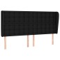 vidaXL Cabecero con orejas de tela negro 163x23x118/128 cm vidaXL Cabecero con orejas de tela negro 163x23x118/128 cm