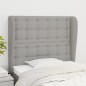 vidaXL Cabecero con orejas de tela gris claro 93x23x118/128 cm vidaXL Cabecero con orejas de tela gris claro 93x23x118/128 cm