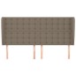vidaXL Cabecero con orejas de tela gris taupe 183x23x118/128 cm vidaXL Cabecero con orejas de tela gris taupe 183x23x118/128 cm