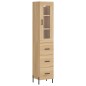 vidaXL Aparador de madera contrachapada roble Sonoma 34,5x34x180 cm