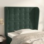 vidaXL Cabecero con orejas de terciopelo verde oscuro 93x23x118/128 cm vidaXL Cabecero con orejas de terciopelo verde oscuro 93x23x118/128 cm