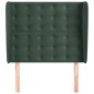 vidaXL Cabecero con orejas de terciopelo verde oscuro 93x23x118/128 cm vidaXL Cabecero con orejas de terciopelo verde oscuro 93x23x118/128 cm