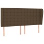 vidaXL Cabecero con orejas de tela marrón oscuro 203x23x118/128 cm vidaXL Cabecero con orejas de tela marrón oscuro 203x23x118/128 cm
