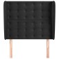 vidaXL Cabecero con orejas de terciopelo negro 83x23x118/128 cm vidaXL Cabecero con orejas de terciopelo negro 83x23x118/128 cm