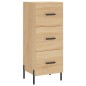 vidaXL Aparador de madera contrachapada roble Sonoma 34,5x34x180 cm