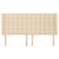 vidaXL Cabecero con orejas de tela color crema 163x23x118/128 cm vidaXL Cabecero con orejas de tela color crema 163x23x118/128 cm