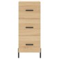 vidaXL Aparador de madera contrachapada roble Sonoma 34,5x34x180 cm