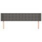 vidaXL Cabecero de cuero sintético gris 183x16x78/88 cm vidaXL Cabecero de cuero sintético gris 183x16x78/88 cm
