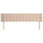 vidaXL Cabecero de cuero sintético color capuchino 163x16x78/88 cm