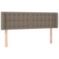 vidaXL Cabecero de tela gris taupe 147x16x78/88 cm