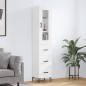 vidaXL Aparador alto madera contrachapada blanco 34,5x34x180 cm vidaXL Aparador alto madera contrachapada blanco 34,5x34x180 cm