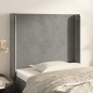 vidaXL Cabecero con orejas de terciopelo gris claro 93x16x118/128 cm vidaXL Cabecero con orejas de terciopelo gris claro 93x16x118/128 cm