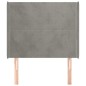 vidaXL Cabecero con orejas de terciopelo gris claro 93x16x118/128 cm vidaXL Cabecero con orejas de terciopelo gris claro 93x16x118/128 cm