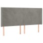 vidaXL Cabecero con orejas de terciopelo gris claro 183x16x118/128 cm vidaXL Cabecero con orejas de terciopelo gris claro 183x16x118/128 cm