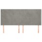 vidaXL Cabecero con orejas de terciopelo gris claro 183x16x118/128 cm vidaXL Cabecero con orejas de terciopelo gris claro 183x16x118/128 cm