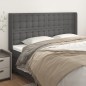 vidaXL Cabecero con orejas cuero sintético gris 183x16x118/128 cm vidaXL Cabecero con orejas cuero sintético gris 183x16x118/128 cm