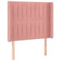 vidaXL Cabecero con orejas de terciopelo rosa 83x16x118/128 cm vidaXL Cabecero con orejas de terciopelo rosa 83x16x118/128 cm