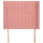 vidaXL Cabecero con orejas de terciopelo rosa 83x16x118/128 cm vidaXL Cabecero con orejas de terciopelo rosa 83x16x118/128 cm