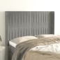 vidaXL Cabecero con orejas de terciopelo gris claro 147x16x118/128 cm vidaXL Cabecero con orejas de terciopelo gris claro 147x16x118/128 cm