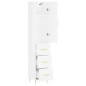 vidaXL Aparador alto madera contrachapada blanco brillo 34,5x34x180 cm vidaXL Aparador alto madera contrachapada blanco brillo 34,5x34x180 cm