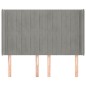 vidaXL Cabecero con orejas de terciopelo gris claro 147x16x118/128 cm vidaXL Cabecero con orejas de terciopelo gris claro 147x16x118/128 cm