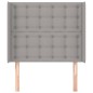 vidaXL Cabecero con orejas de tela gris claro 93x16x118/128 cm