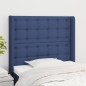 vidaXL Cabecero con orejas de tela azul 83x16x118/128 cm vidaXL Cabecero con orejas de tela azul 83x16x118/128 cm
