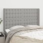 vidaXL Cabecero con orejas de tela gris claro 147x16x118/128 cm vidaXL Cabecero con orejas de tela gris claro 147x16x118/128 cm