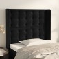 vidaXL Cabecero con orejas de terciopelo negro 93x16x118/128 cm vidaXL Cabecero con orejas de terciopelo negro 93x16x118/128 cm
