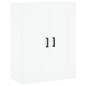 vidaXL Aparador alto madera contrachapada blanco 69,5x34x180 cm