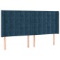 vidaXL Cabecero con orejas de terciopelo azul oscuro 183x16x118/128 cm vidaXL Cabecero con orejas de terciopelo azul oscuro 183x16x118/128 cm