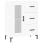 vidaXL Aparador alto madera contrachapada blanco 69,5x34x180 cm