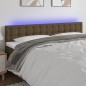 vidaXL Cabecero con LED de tela marrón oscuro 160x5x78/88 cm vidaXL Cabecero con LED de tela marrón oscuro 160x5x78/88 cm