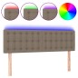 vidaXL Cabecero con LED de tela gris taupe 144x5x78/88 cm vidaXL Cabecero con LED de tela gris taupe 144x5x78/88 cm