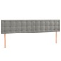 vidaXL Cabecero con LED de terciopelo gris claro 180x5x78/88 cm vidaXL Cabecero con LED de terciopelo gris claro 180x5x78/88 cm