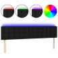 vidaXL Cabecero con LED de tela negro 180x5x78/88 cm vidaXL Cabecero con LED de tela negro 180x5x78/88 cm