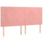 vidaXL Cabecero con luces LED terciopelo rosa 180x5x118/128 cm vidaXL Cabecero con luces LED terciopelo rosa 180x5x118/128 cm
