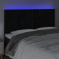 vidaXL Cabecero con luces LED terciopelo negro 160x5x118/128 cm vidaXL Cabecero con luces LED terciopelo negro 160x5x118/128 cm