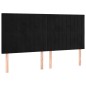 vidaXL Cabecero con luces LED terciopelo negro 160x5x118/128 cm vidaXL Cabecero con luces LED terciopelo negro 160x5x118/128 cm