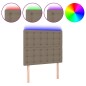 vidaXL Cabecero con luces LED tela gris taupe 80x5x118/128 cm vidaXL Cabecero con luces LED tela gris taupe 80x5x118/128 cm