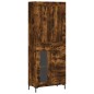vidaXL Aparador alto madera contrachapada roble ahumado 69,5x34x180 cm vidaXL Aparador alto madera contrachapada roble ahumado 69,5x34x180 cm