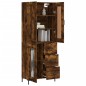 vidaXL Aparador alto madera contrachapada roble ahumado 69,5x34x180 cm vidaXL Aparador alto madera contrachapada roble ahumado 69,5x34x180 cm