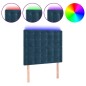 vidaXL Cabecero con luces LED terciopelo azul oscuro 100x5x118/128 cm