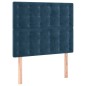 vidaXL Cabecero con luces LED terciopelo azul oscuro 100x5x118/128 cm