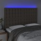 vidaXL Cabecero con luces LED tela gris taupe 144x5x118/128 cm vidaXL Cabecero con luces LED tela gris taupe 144x5x118/128 cm
