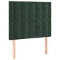 vidaXL Cabecero con luces LED terciopelo verde oscuro 90x5x118/128 cm vidaXL Cabecero con luces LED terciopelo verde oscuro 90x5x118/128 cm