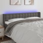 vidaXL Cabecero con LED cuero sintético gris 163x16x78/88 cm vidaXL Cabecero con LED cuero sintético gris 163x16x78/88 cm